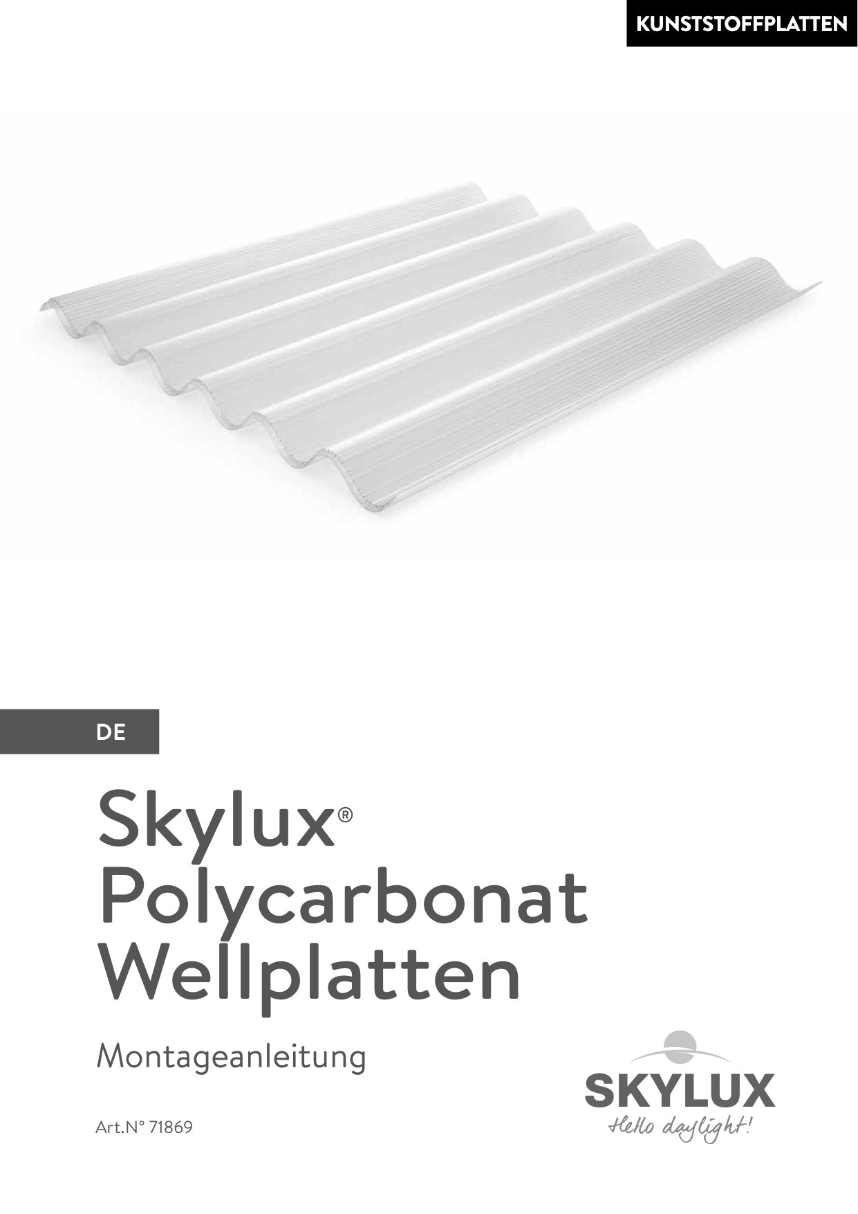 Montagehandleiding Gegolfde Kunststofplaten