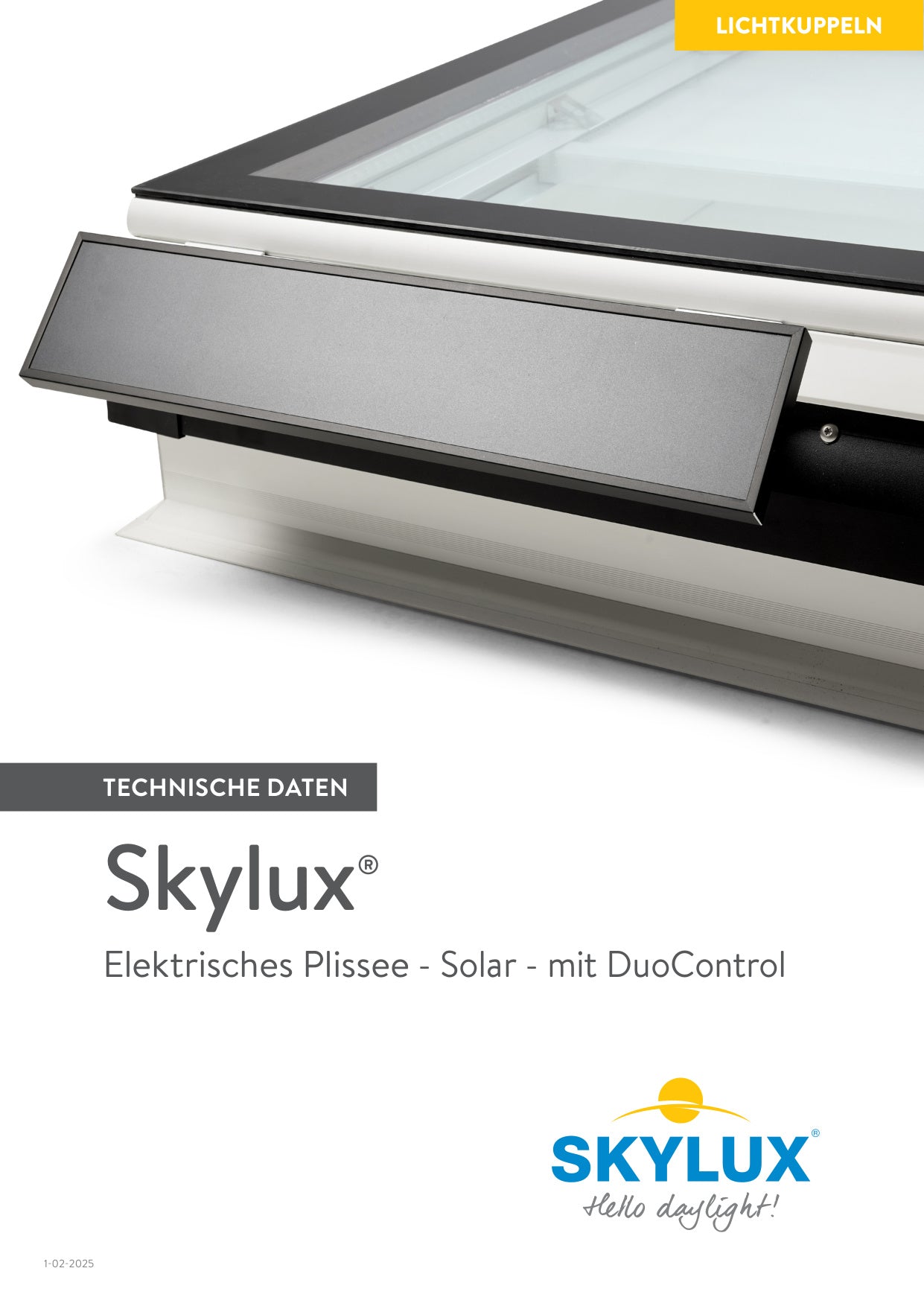 Technische Daten Elektrischer Innensonnenschutz Solar