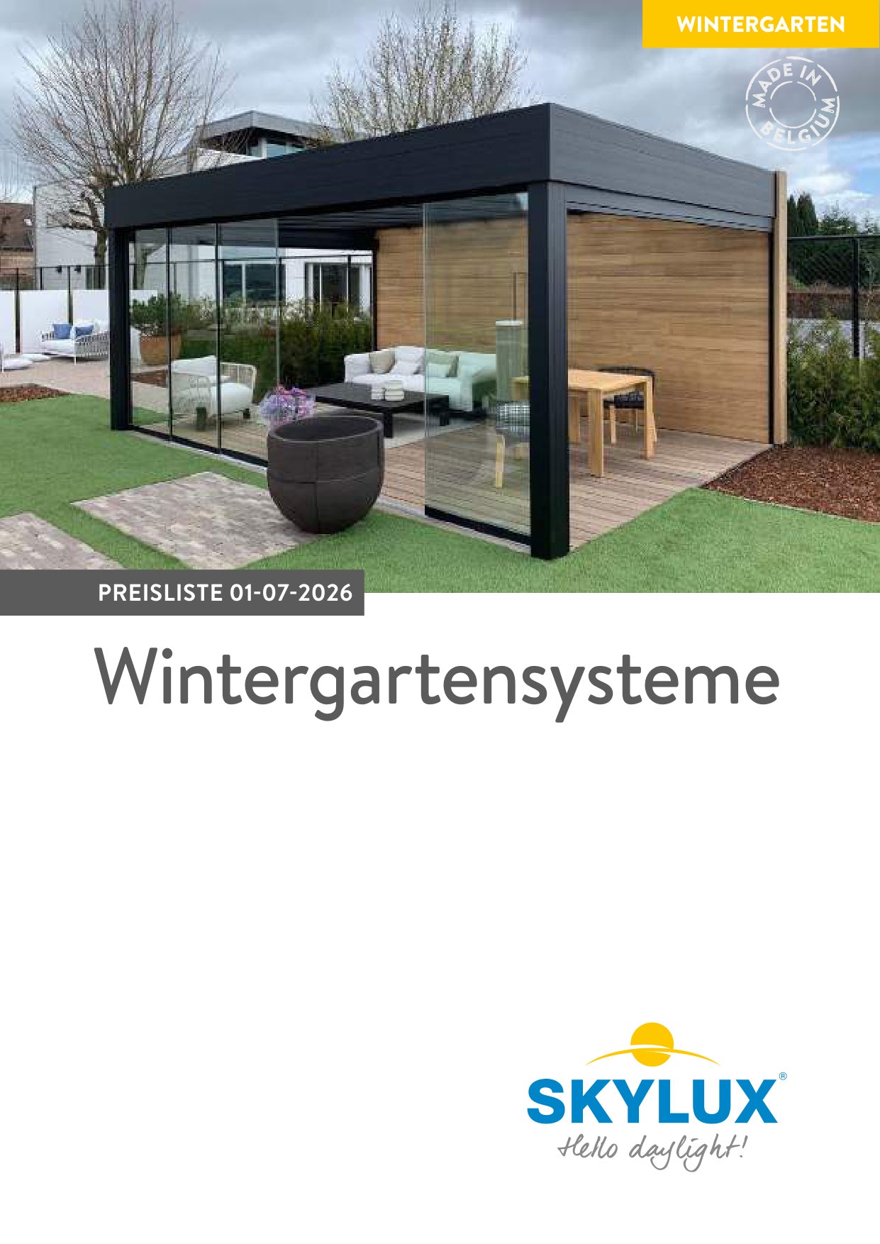Prijslijst Verandasystemen