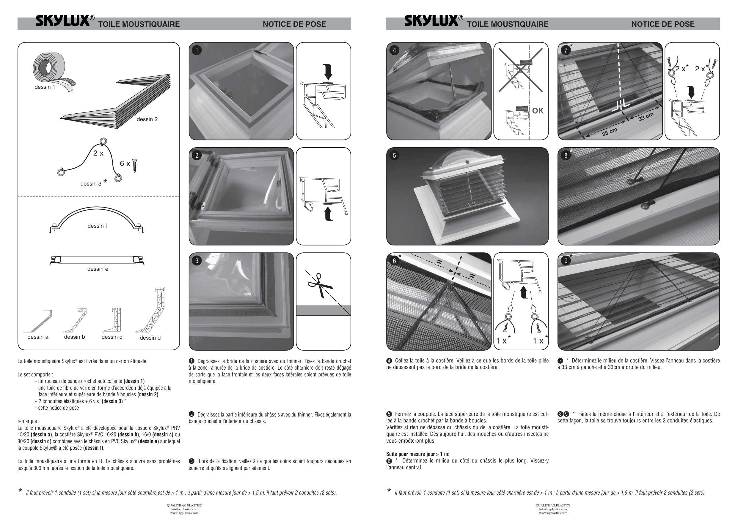 Notice de pose Accessoires & Accessoires - Skylux