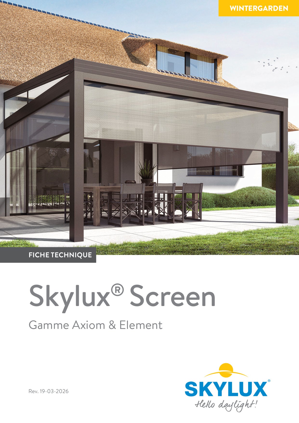 Technisch Dossier Zonwering Veranda