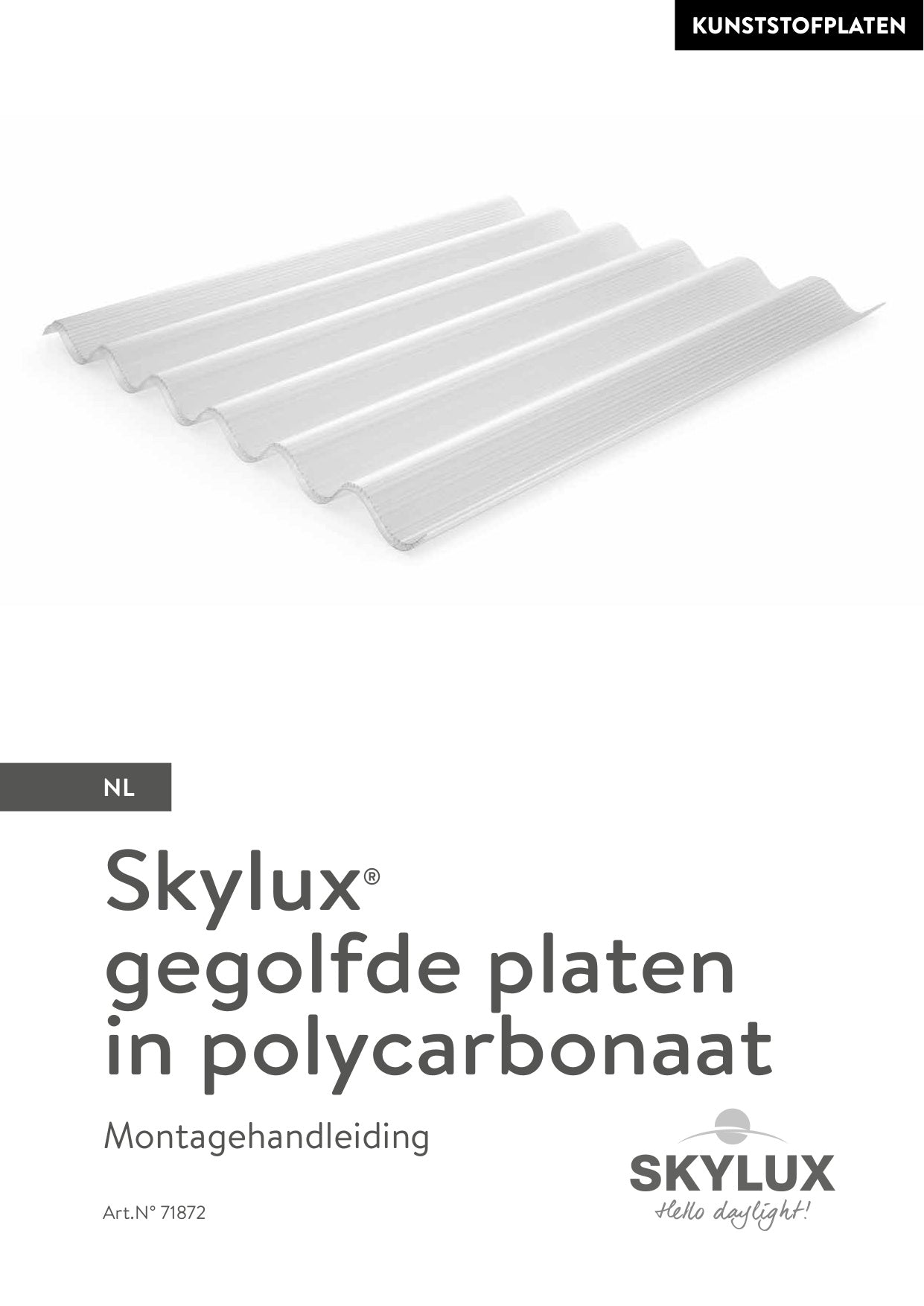 Montagehandleiding Gegolfde Kunststofplaten