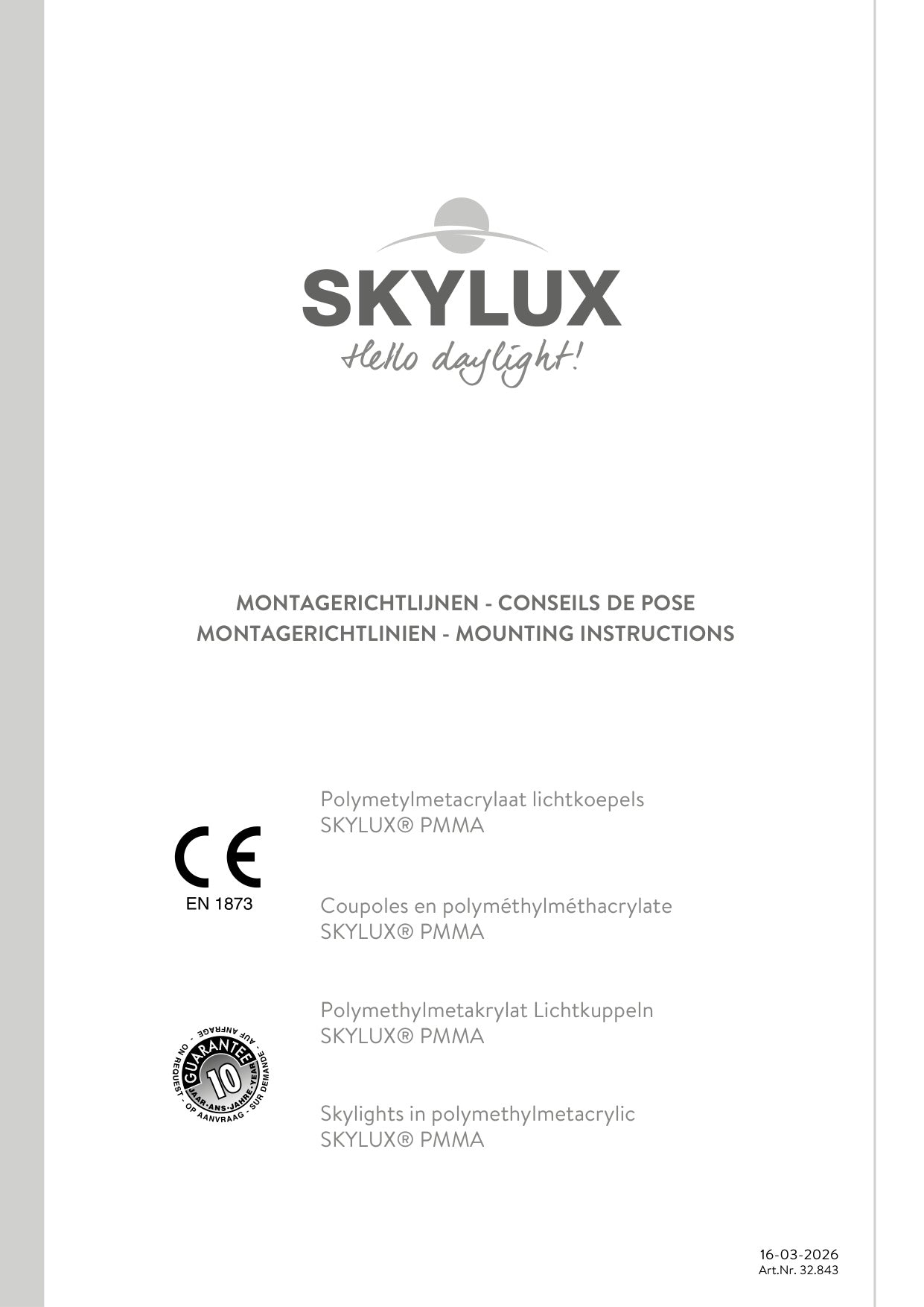 Montageanleitung Lichtkuppel
