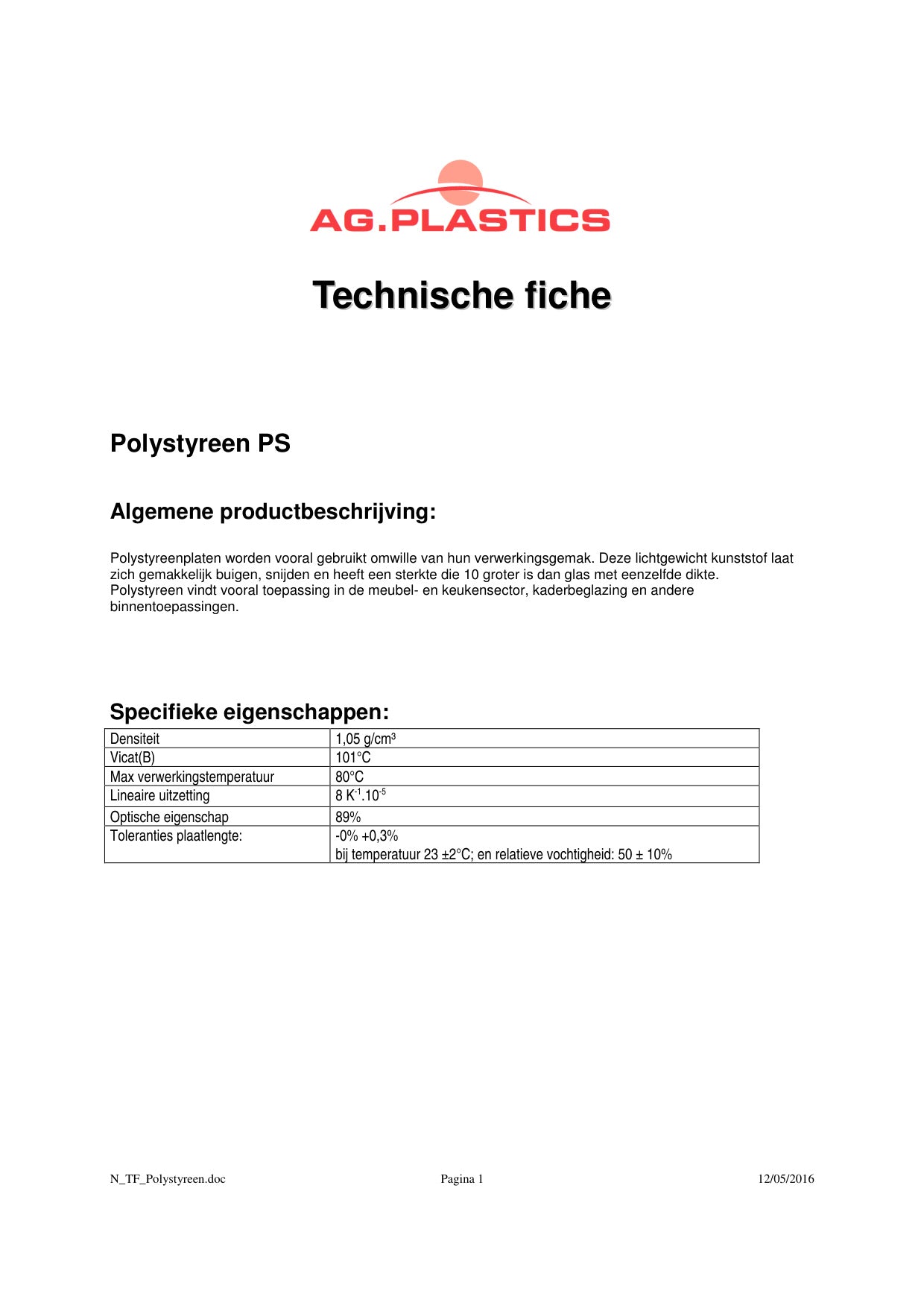 Dossier technique plaques synthétiques - Skylux