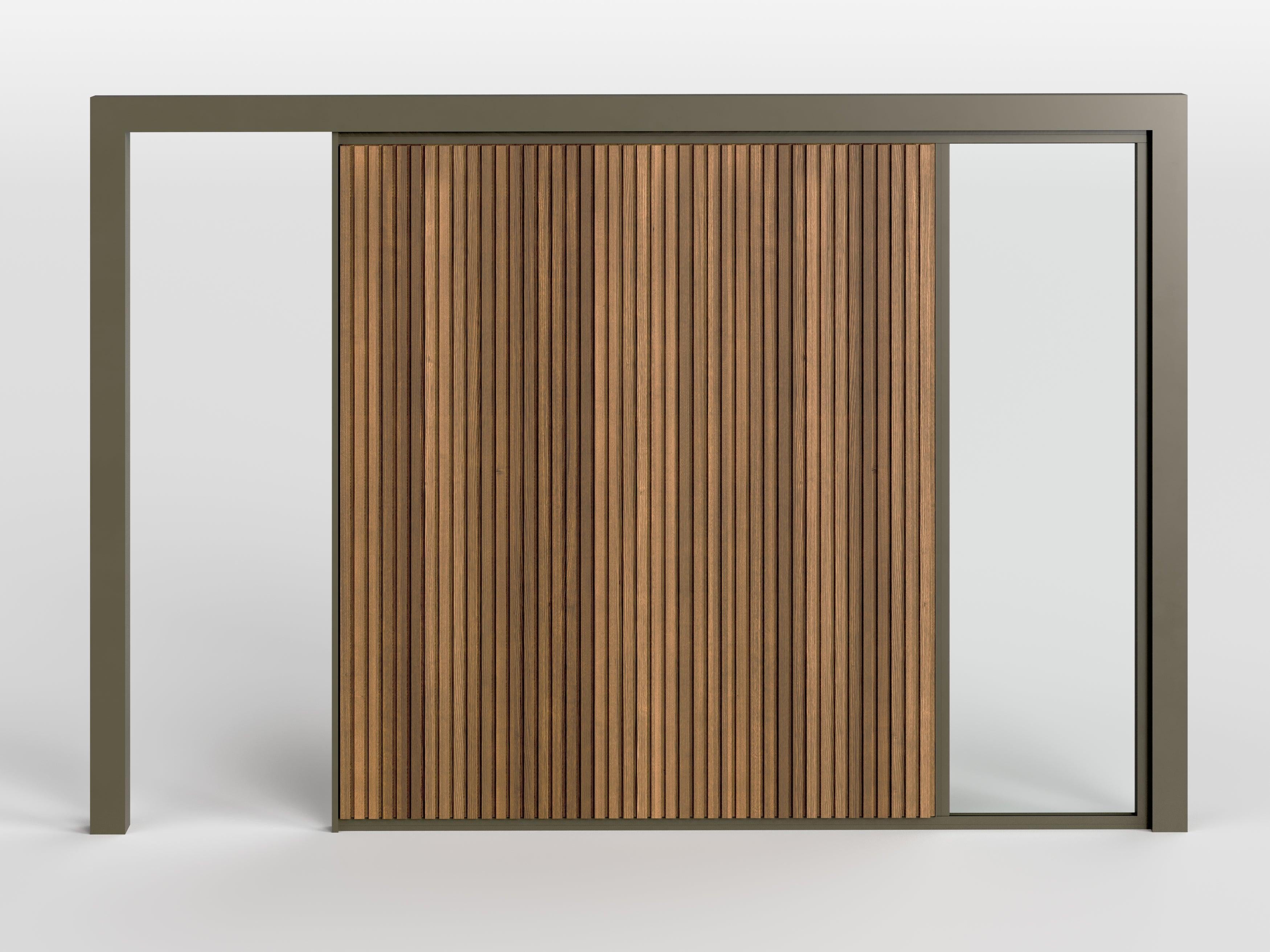 Kozma wandsysteem configuratie met raam rechts en stopwand links