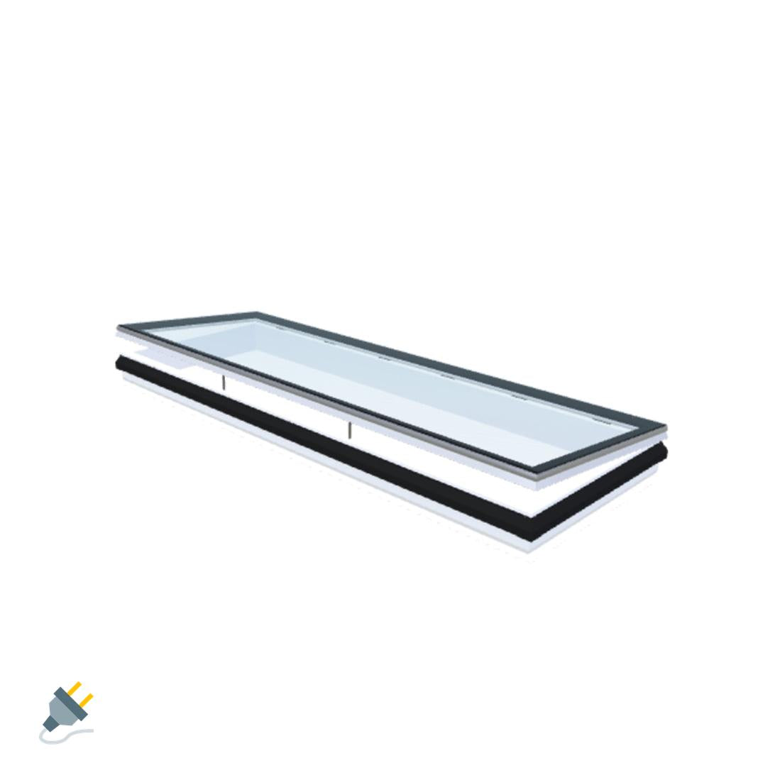 iWindow Opengaand Platdakraam - Complete Set 100x280 cm - Skylux