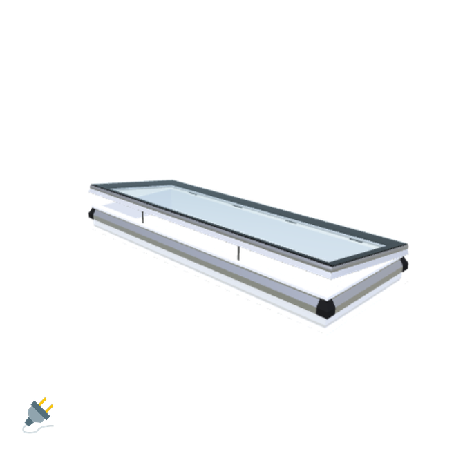iWindow Opengaand Platdakraam - Complete Set 75x225 cm - Skylux