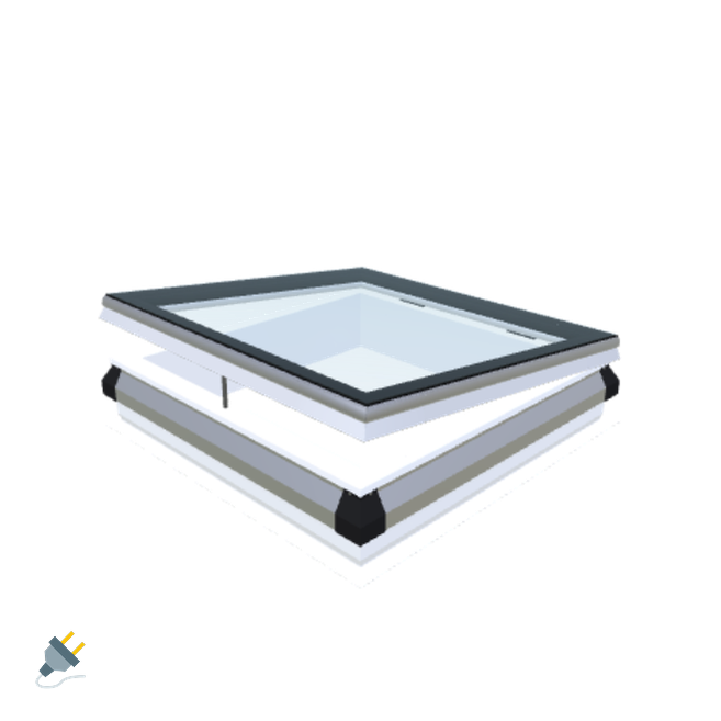 iWindow Opengaand Platdakraam - Complete Set 85x85 cm - Skylux