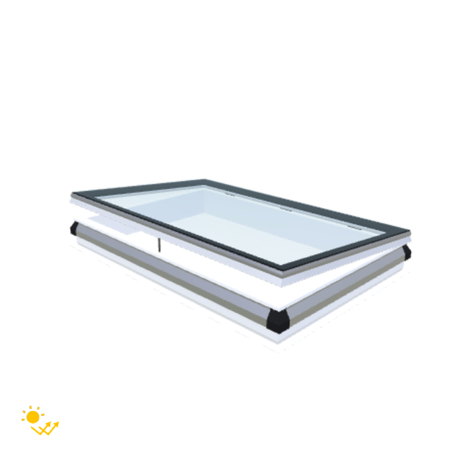 iWindow Platdakraam Opengaand op zonne-energie - Complete Set 105x165 cm - Skylux