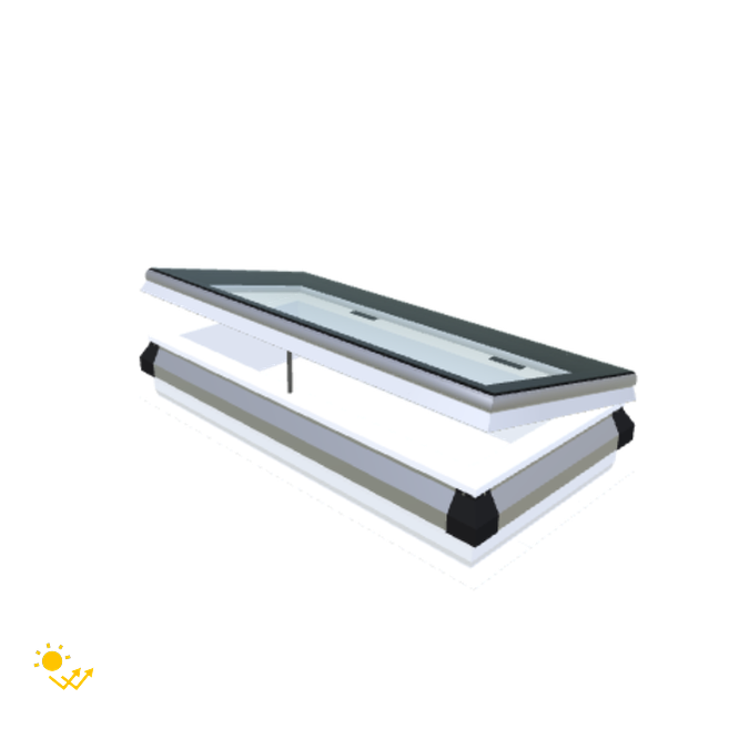 iWindow Platdakraam Opengaand op zonne-energie - Complete Set 45x105 cm - Skylux