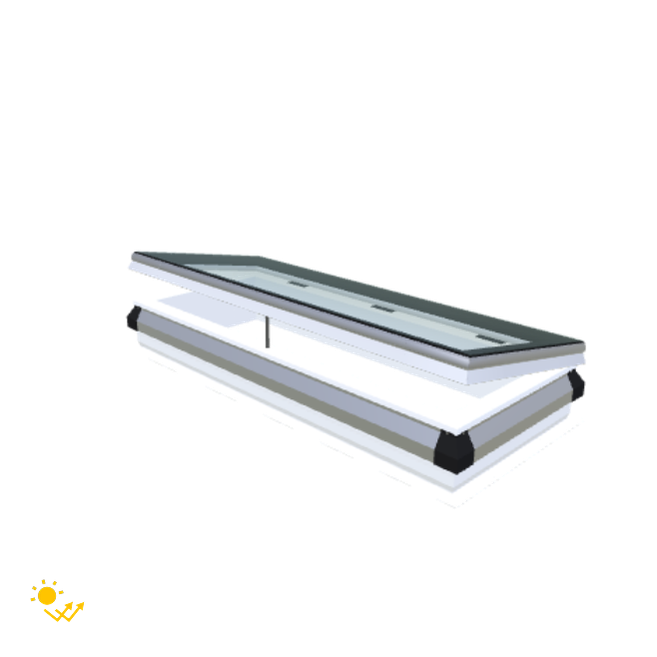 iWindow Platdakraam Opengaand op zonne-energie - Complete Set 50x140 cm - Skylux