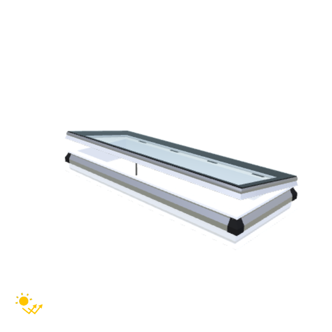 iWindow Platdakraam Opengaand op zonne-energie - Complete Set 60x180 cm - Skylux