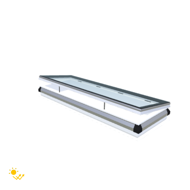 iWindow Platdakraam Opengaand op zonne-energie - Complete Set 60x200 cm - Skylux