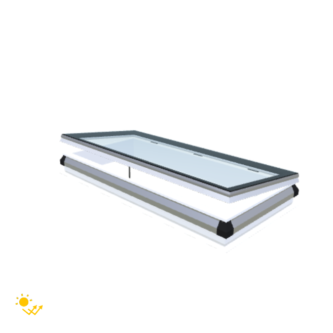 iWindow Platdakraam Opengaand op zonne-energie - Complete Set 75x175 cm - Skylux