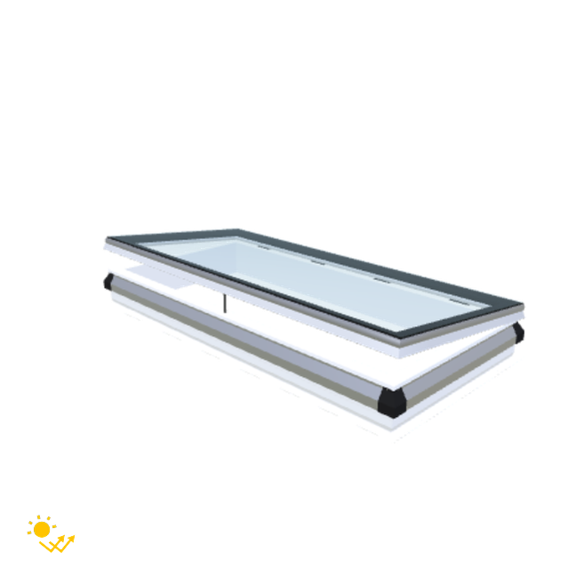 iWindow Platdakraam Opengaand op zonne-energie - Complete Set 80x180 cm - Skylux