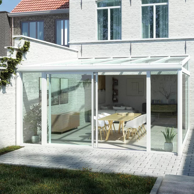 Climax terrasoverkapping 3210 x 1531mm - RAL9005ST - zonder platen