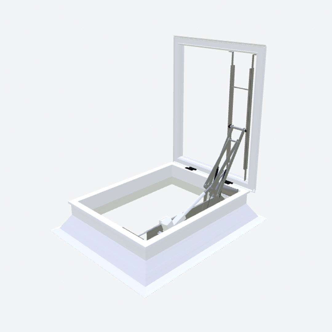 Elektrische daktoegang met 30/20 pvc-opstand 700 x 1000 mm Let op! - Dakopening = 900 x 1200 mm