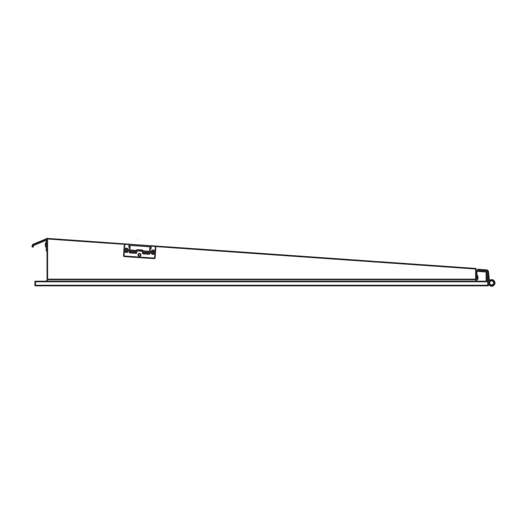 sloped PVC frame 08/00 with bottom hinges and bottom clips 0800 x 1800 mm