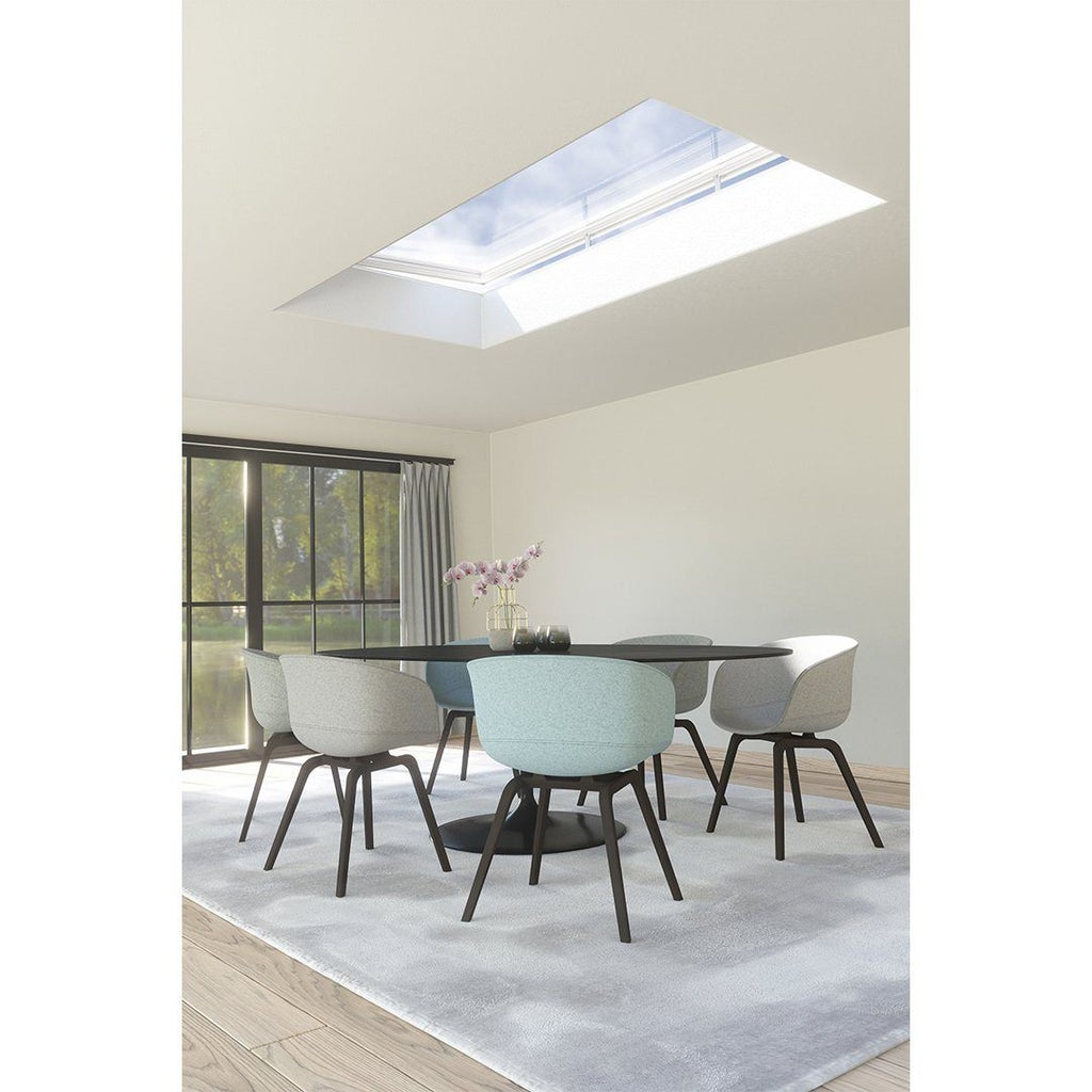 Skylux flat roof window iWindow2 complete set - opening version with PVC curb 20/00 EP - LED 0600 x 1800 mm