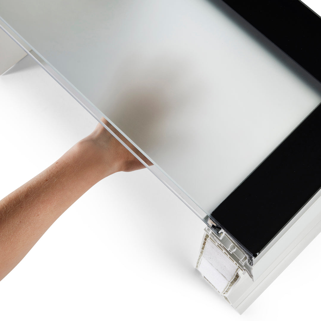 Skylux iWindow2 Flex 2.0 opengaande uitvoering met opaal glas 0400 x 1400 mm