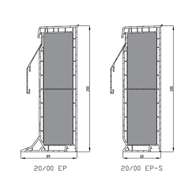 costière en PVC 20/00 EP 0400 x 1300 mm