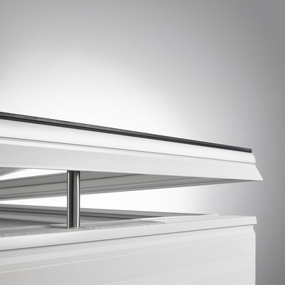 Skylux Flachdachfenster iWindow2 Komplettset - öffnende Ausführung opal mit PVC-Aufsetzkranz 20/00 EP 0600 x 1500 mm