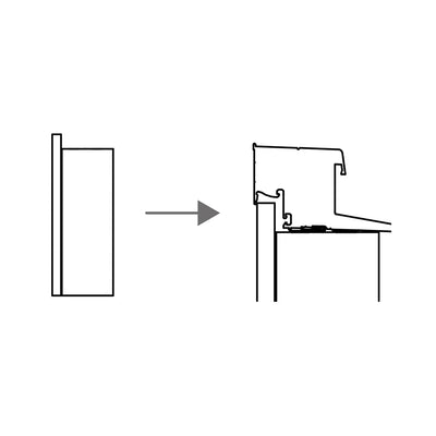 renovatiekader pvc met inserts voor lichtkoepel of platdakraam 0500 x 0800 mm