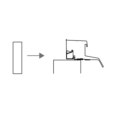renovatiekader pvc met inserts voor lichtkoepel of platdakraam 0900 x 0900 mm
