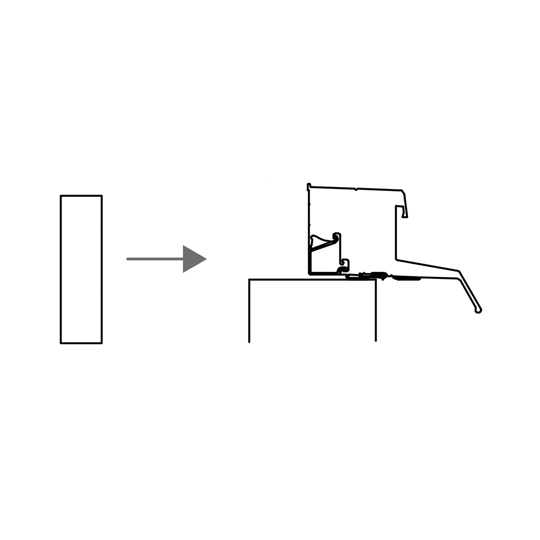 renovatiekader pvc met inserts voor lichtkoepel of platdakraam 1200 x 2100 mm