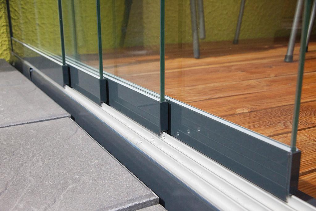 Skylux Climaglide glazen schuifwand voor terrasoverkapping
