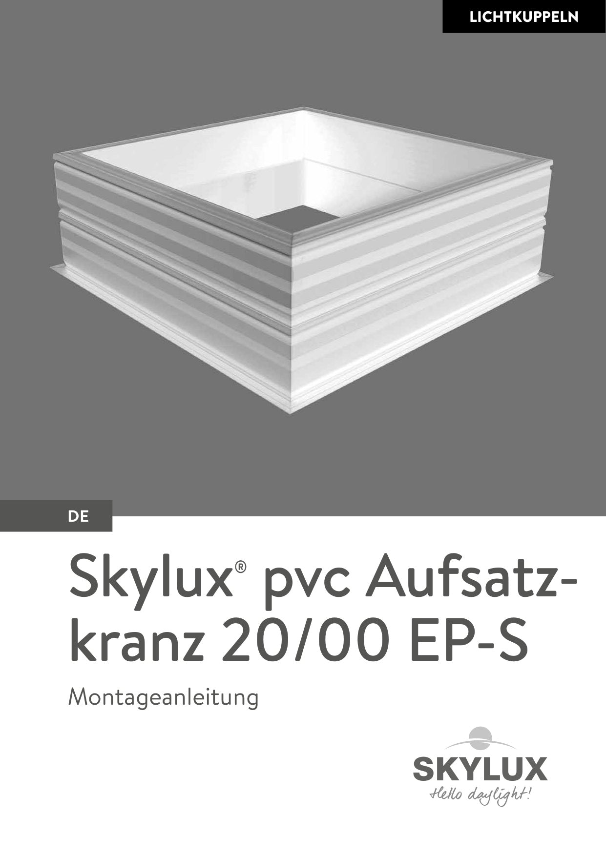 Installation instructions - Skylight curbs