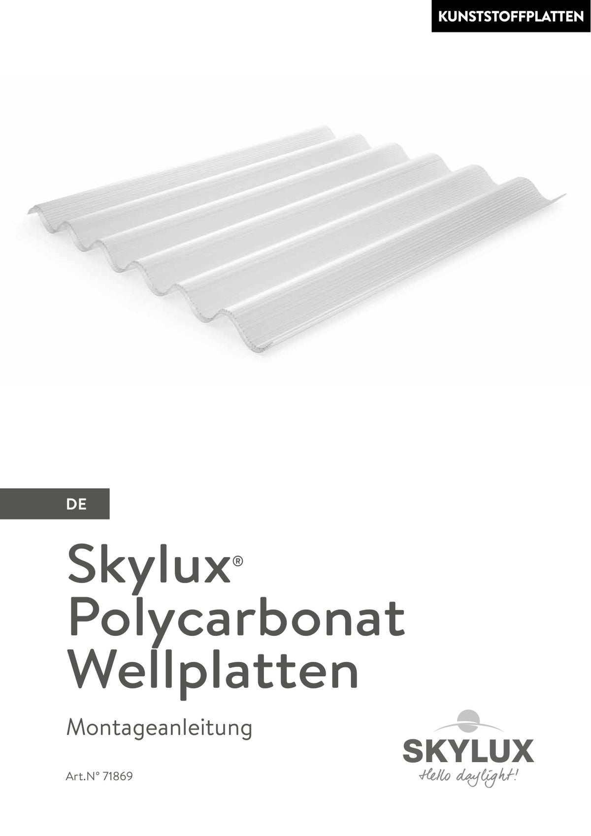 Montagehandleiding Gegolfde Kunststofplaten