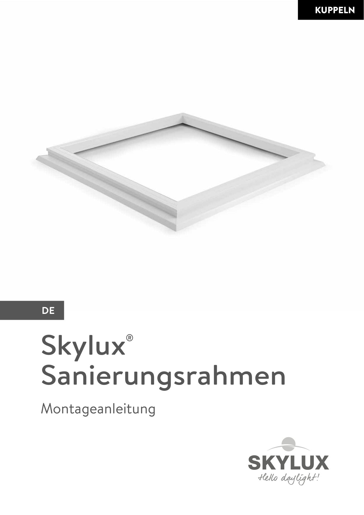 Montageanleitung Sanierungsrahmen
