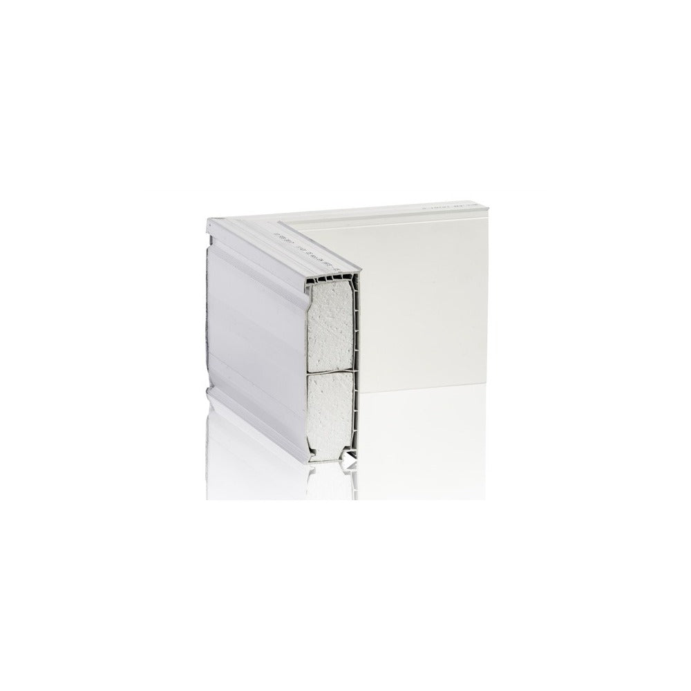 Échantillon d’angle en acier pour costière en PVC 20/00 sans bride - art. n° 43349
