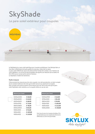 Tarif SkyShade - Skylux