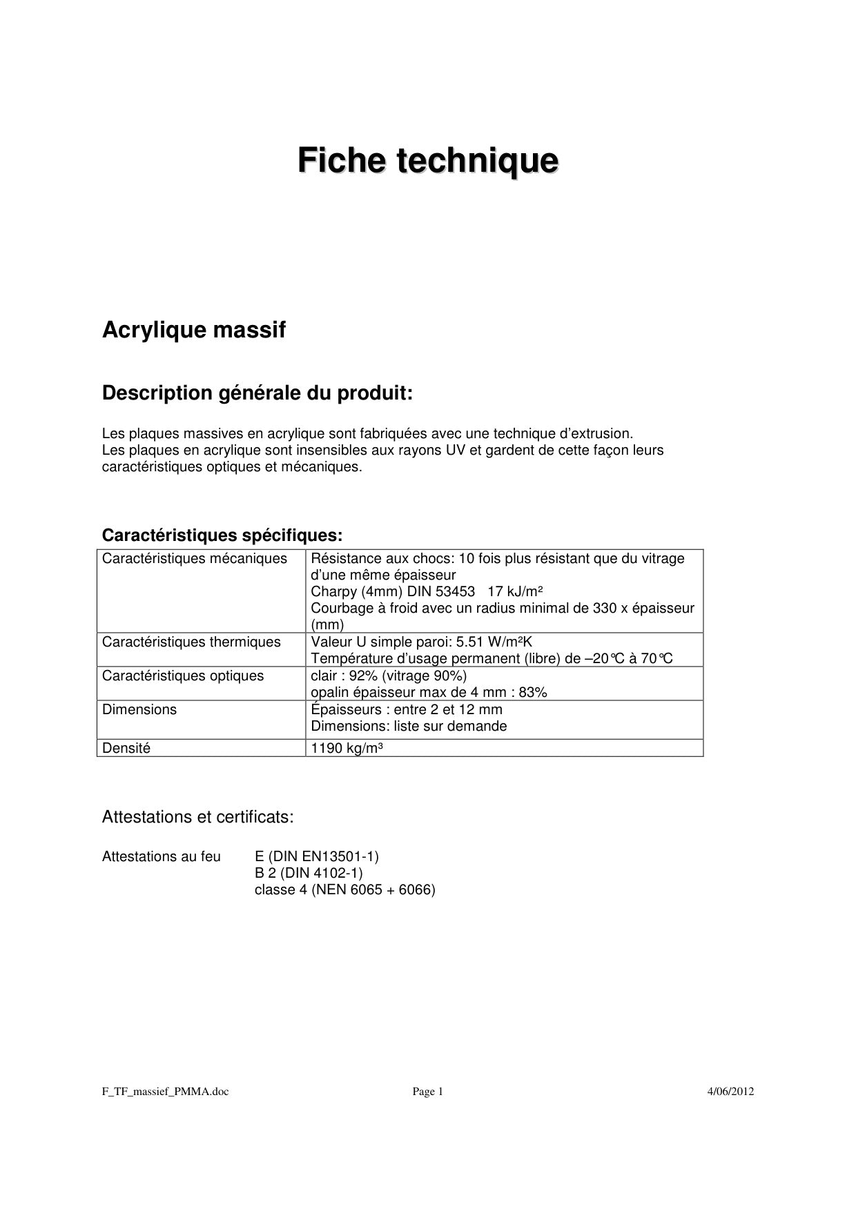 Technisch Dossier Kunststofplaten - Skylux