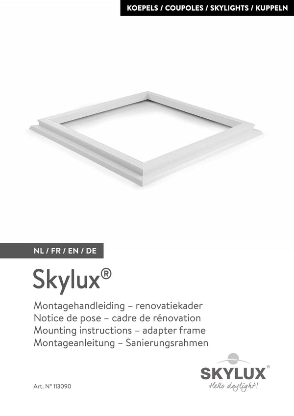 Montageanleitung – Sanierungsrahmen NL / FR / EN / DE