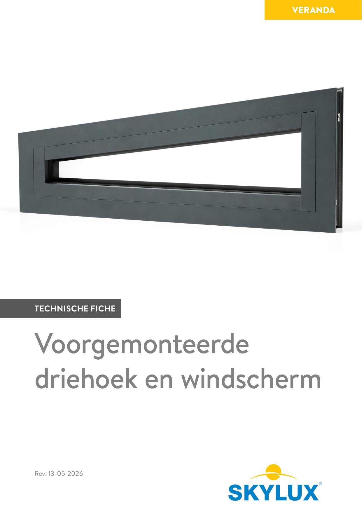 Technisch Dossier voorgemonteerde driehoek en windscherm