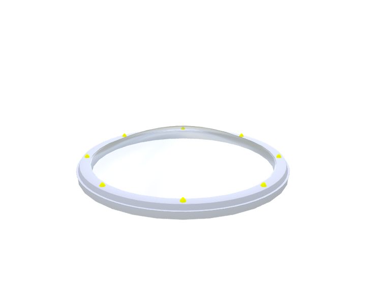 Ronde bolvormige acrylaat lichtkoepel 3-wandig - helder 0400 mm