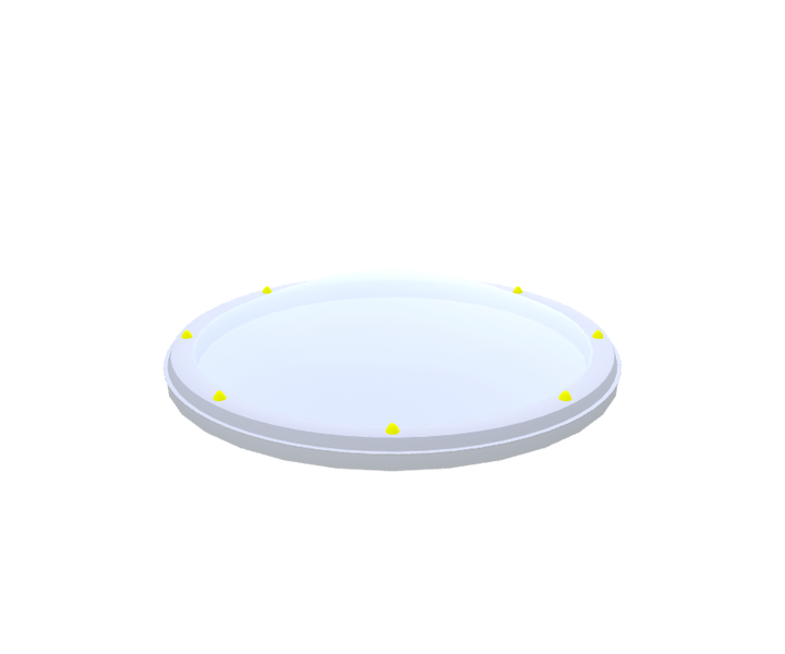 Ronde bolvormige acrylaat lichtkoepel 3-wandig - opaal 0700 mm