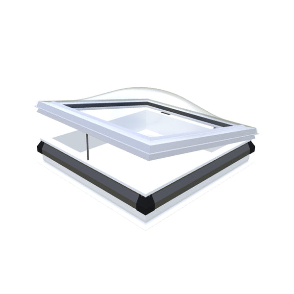 Skylux iDome opengaand met pvc-opstand 20/00 EP incl. LED & binnenzonwering 0600 x 0600 mm