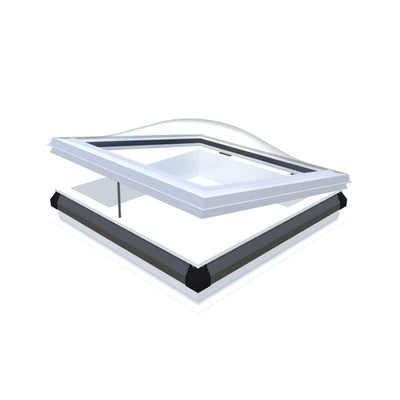 Skylux iDome opening with PVC curb 20/00 EP incl. LED & blackout curtain 1300 x 1300 mm