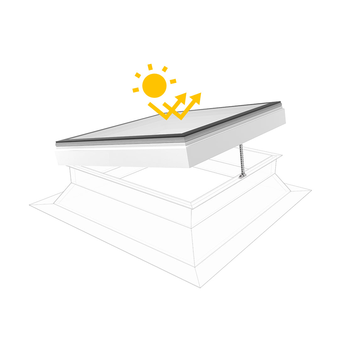 Skylux iWindow2 Flex 2.0 opengaande uitvoering met zonwerend glas 0500 x 0700 mm