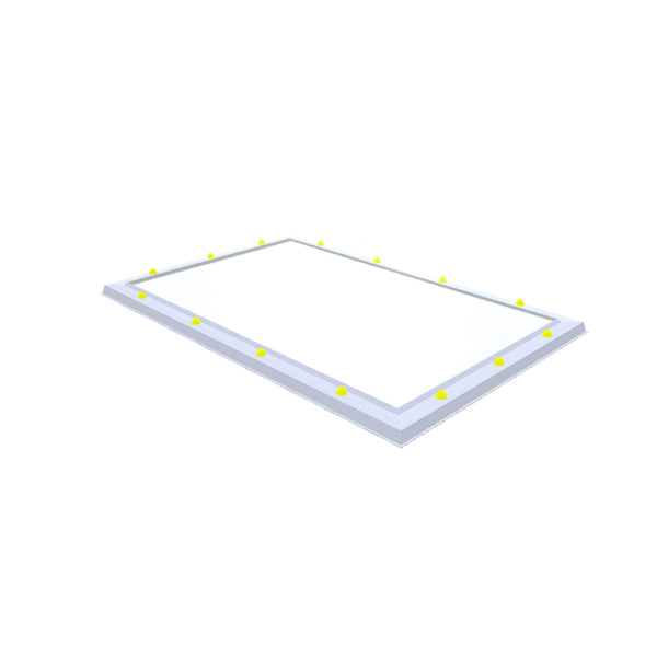 Skylux piramide acrylaat lichtkoepel 3-wandig - pmma helder / pmma helder / pmma helder 0500 x 1100 mm