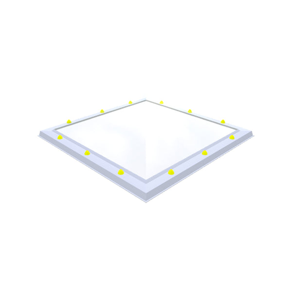 Skylux piramide acrylaat lichtkoepel dubbelwandig - pmma helder / pmma helder 0400 x 0400 mm