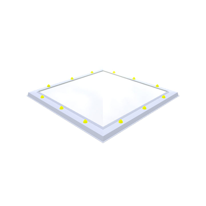 Skylux piramide acrylaat lichtkoepel dubbelwandig - pmma helder / pmma helder 2000 x 2000 mm