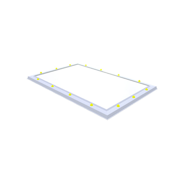 Skylux piramide acrylaat lichtkoepel enkelwandig - pmma helder 0400 x 1000 mm