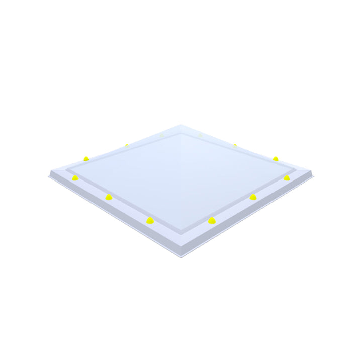 Skylux piramide acrylaat lichtkoepel enkelwandig - pmma opaal 0800 x 0800 mm