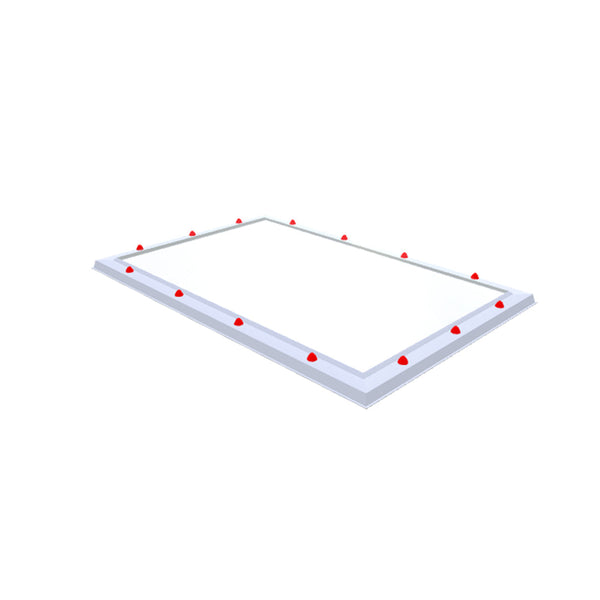 Skylux piramide polycarbonaat lichtkoepel 3-wandig - pc helder / pmma helder / pmma helder 0400 x 1000 mm