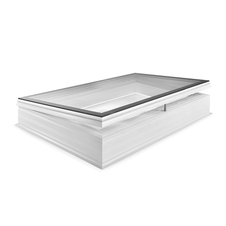 Skylux platdakraam iWindow2 complete set - opengaande uitvoering met pvc-opstand 20/00 EP 0400 x 0700 mm